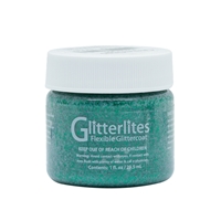 Angelus Glitterlites Acrylic Leather Paint 1 fl oz/30ml Bottle. Emerald