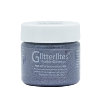Angelus Glitterlites Acrylic Leather Paint 1 fl oz/30ml Bottle. Gunmetal