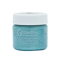 Angelus Glitterlites Acrylic Leather Paint 1 fl oz/30ml Bottle. Ice Ice Blue