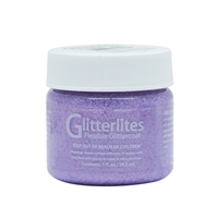 Angelus Glitterlites Acrylic Leather Paint 1 fl oz/30ml Bottle. Lavender Lace