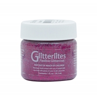 Angelus Glitterlites Acrylic Leather Paint 1 fl oz/30ml Bottle. Razzberry